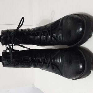 Dolce Vita Croc Lace Up Combat Boots